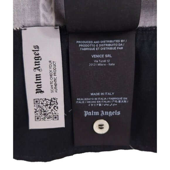 Palm Angels Allover Palm Print Pullover Shirt Size 50 L Oversized Mens New - Picture 10 of 13
